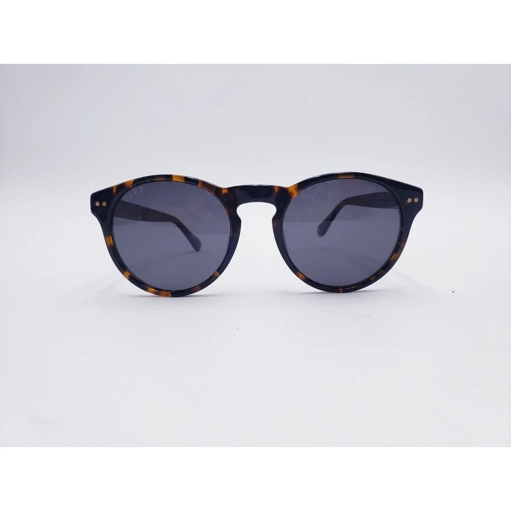 DIFF Eyewear Cody Polarized Tortoise Shell Round Sunglasses